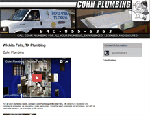 Tablet Screenshot of cohnplumbing.com